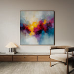 Abstract 1197 Canvas Art 60 x 60 cm / Black