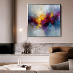 Abstract 1197 Canvas Art 60 x 60 cm / Black