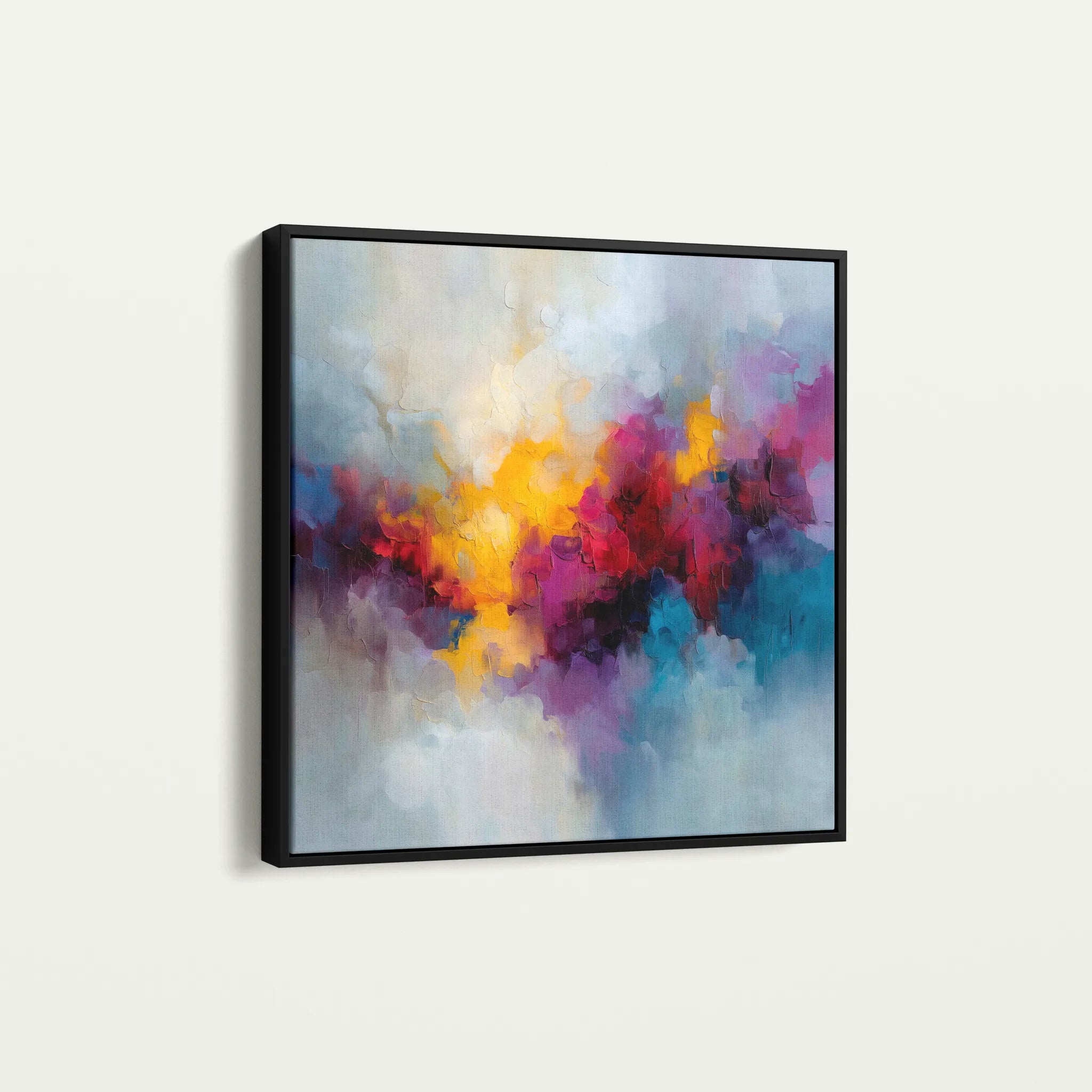Abstract 1197 Canvas Art 60 x 60 cm / Black