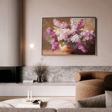 Floral 1197 Canvas Art 60 x 40 cm / Black