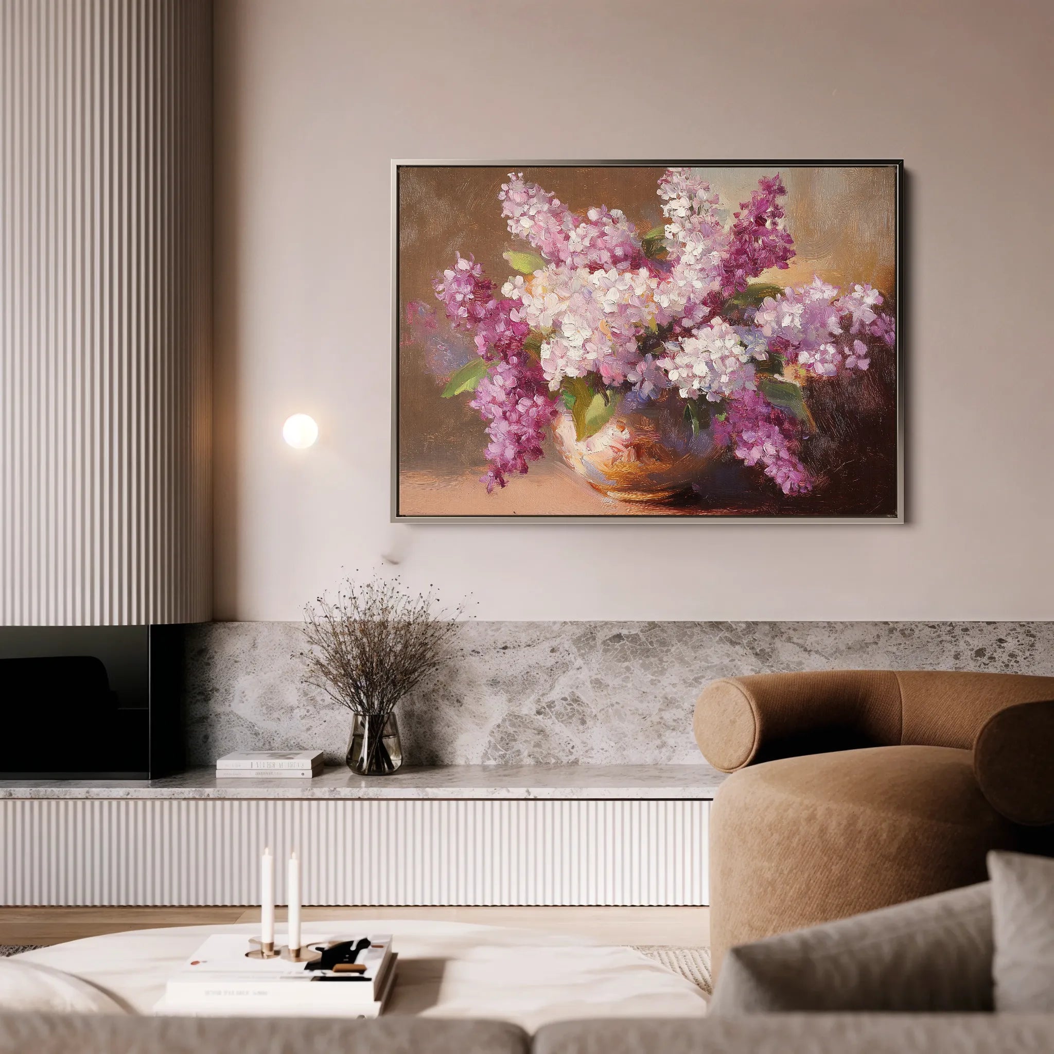 Floral 1197 Canvas Art 60 x 40 cm / Black