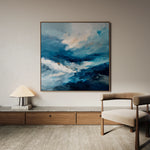 Abstract 1198 Canvas Art 60 x 60 cm / Black