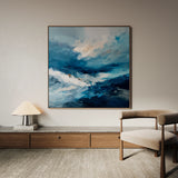 Abstract 1198 Canvas Art 60 x 60 cm / Black