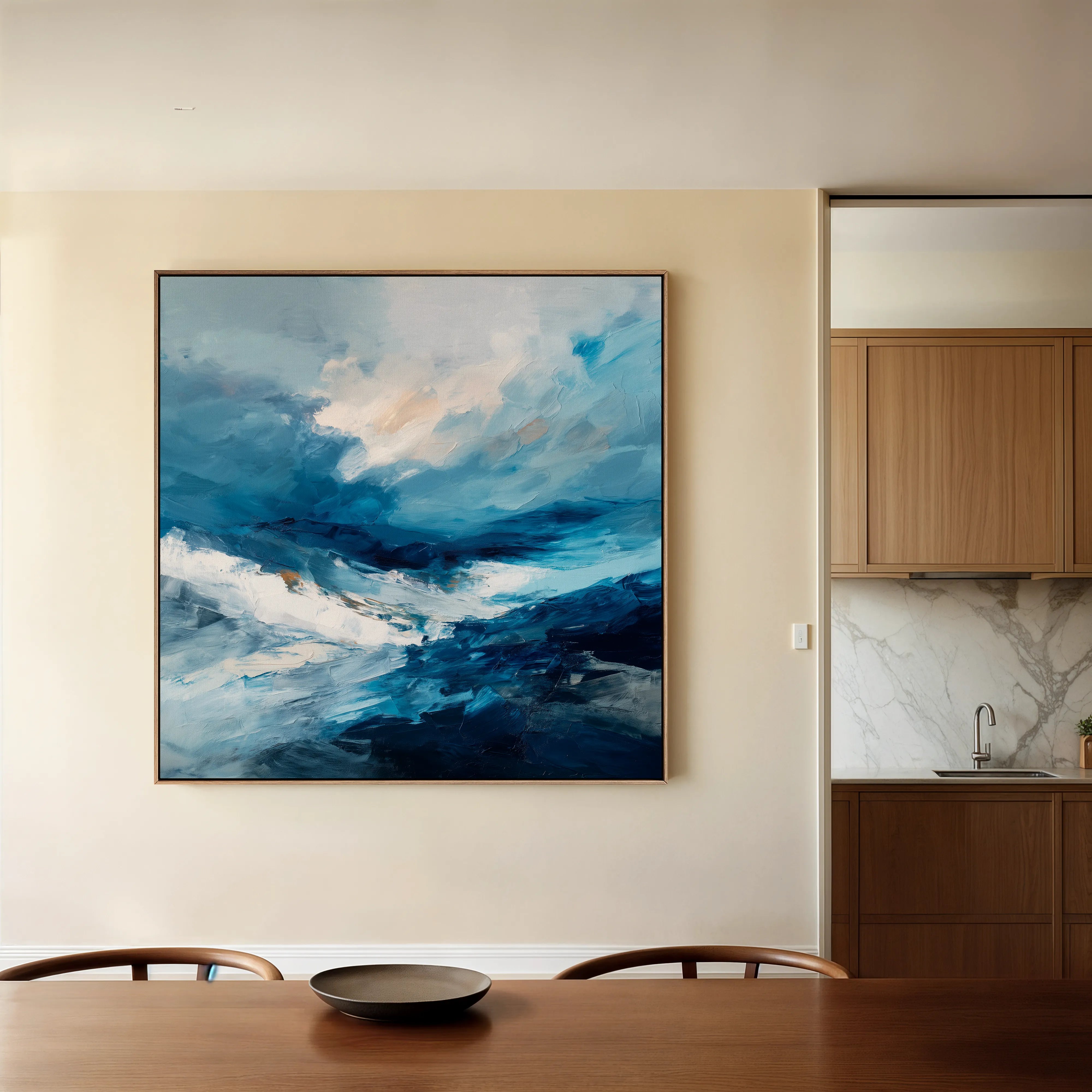 Abstract 1198 Canvas Art 60 x 60 cm / Black
