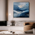 Abstract 1198 Canvas Art 60 x 60 cm / Black