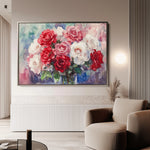 Floral 1198 Canvas Art 60 x 40 cm / Black