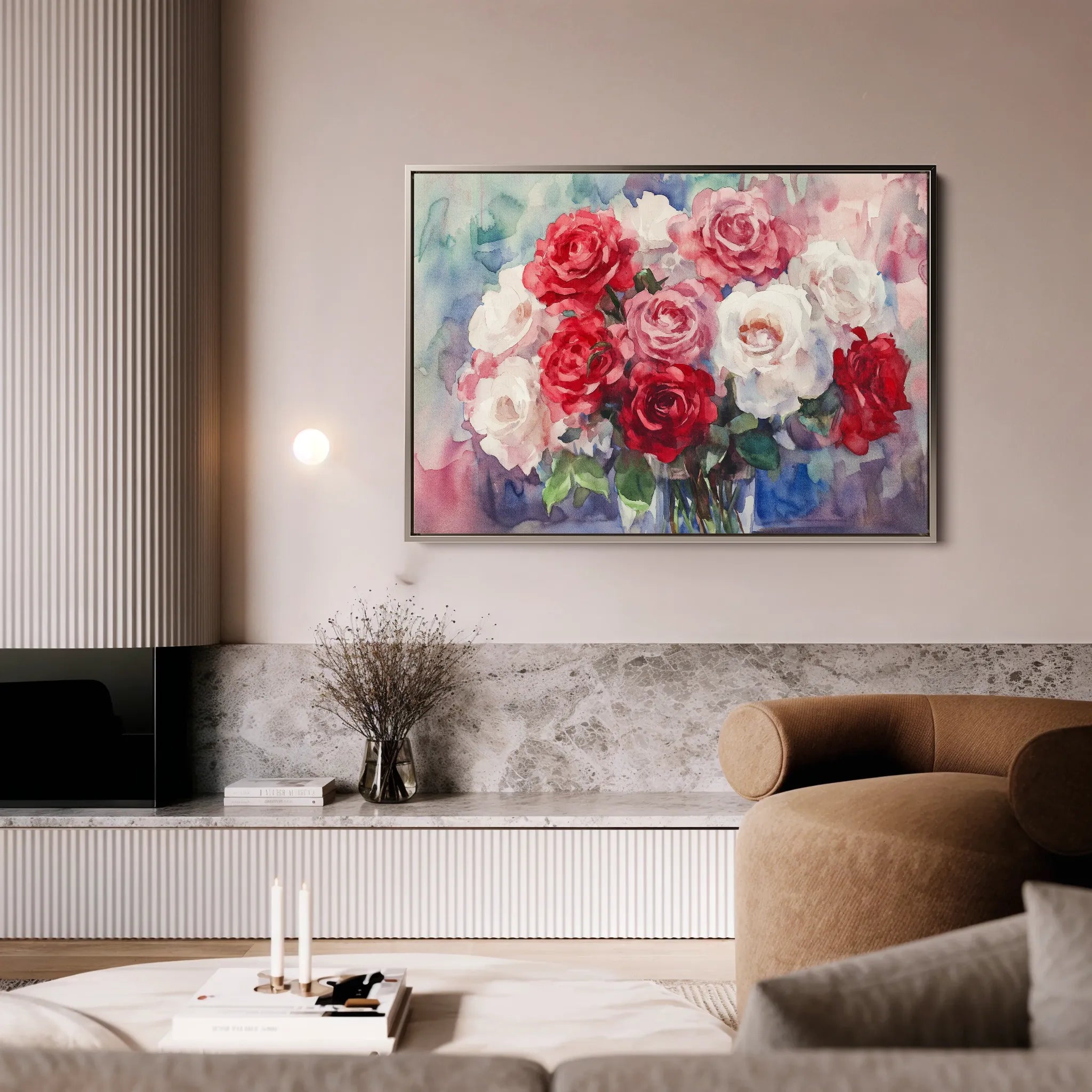 Floral 1198 Canvas Art 60 x 40 cm / Black