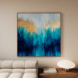 Abstract 1199 Canvas Art 60 x 60 cm / Black