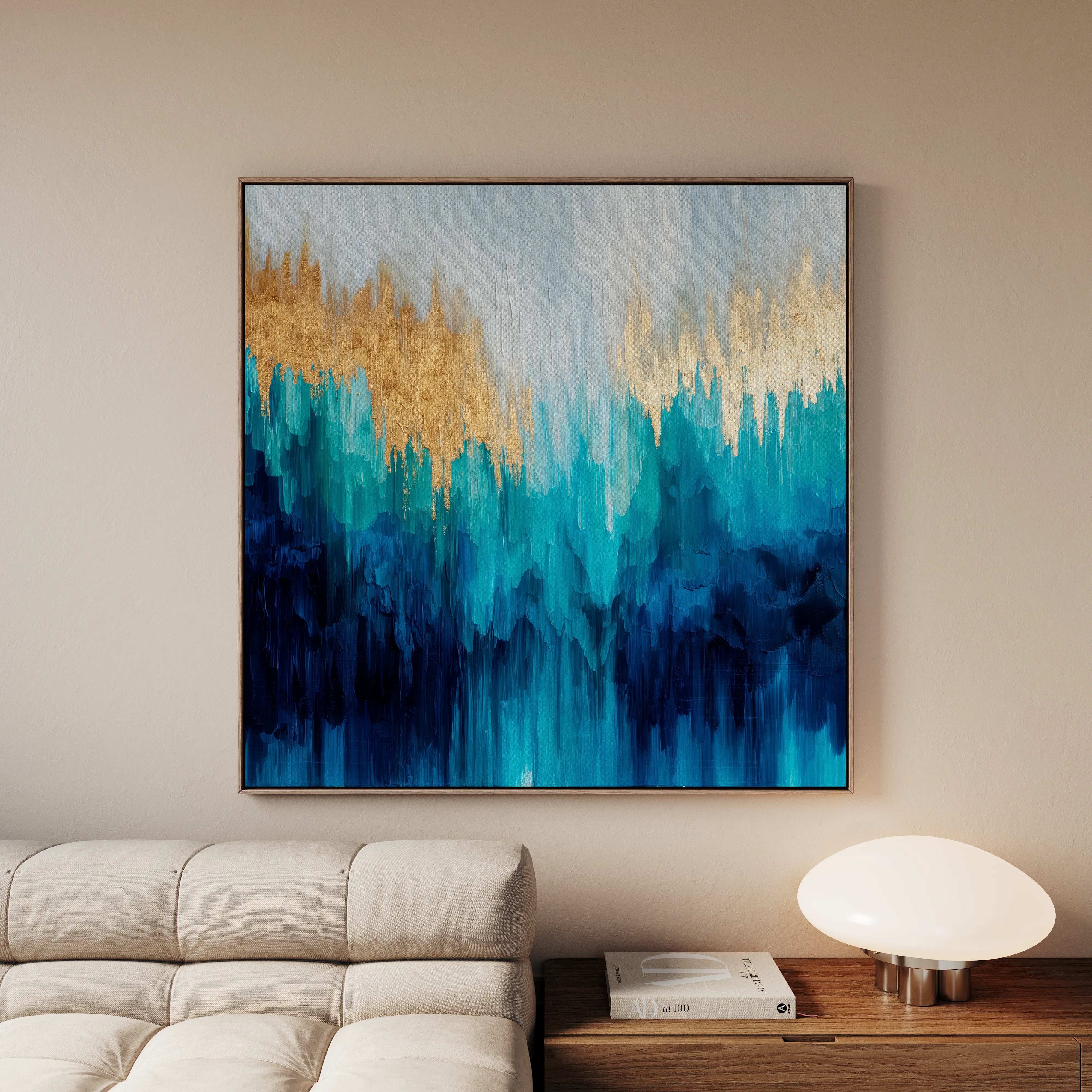 Abstract 1199 Canvas Art 60 x 60 cm / Black