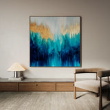 Abstract 1199 Canvas Art 60 x 60 cm / Black