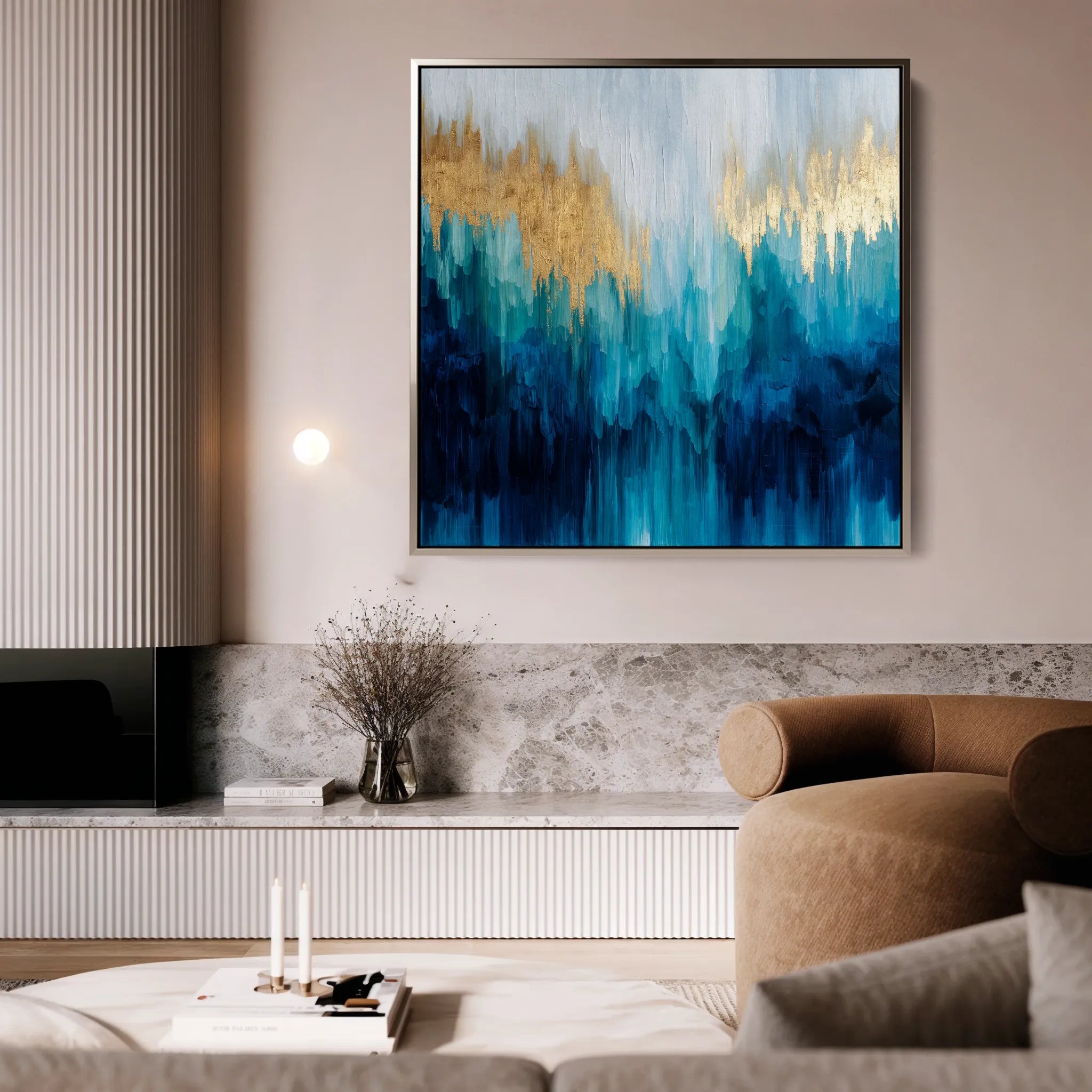 Abstract 1199 Canvas Art 60 x 60 cm / Black
