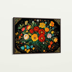 Floral 1199 Canvas Art 60 x 40 cm / Black