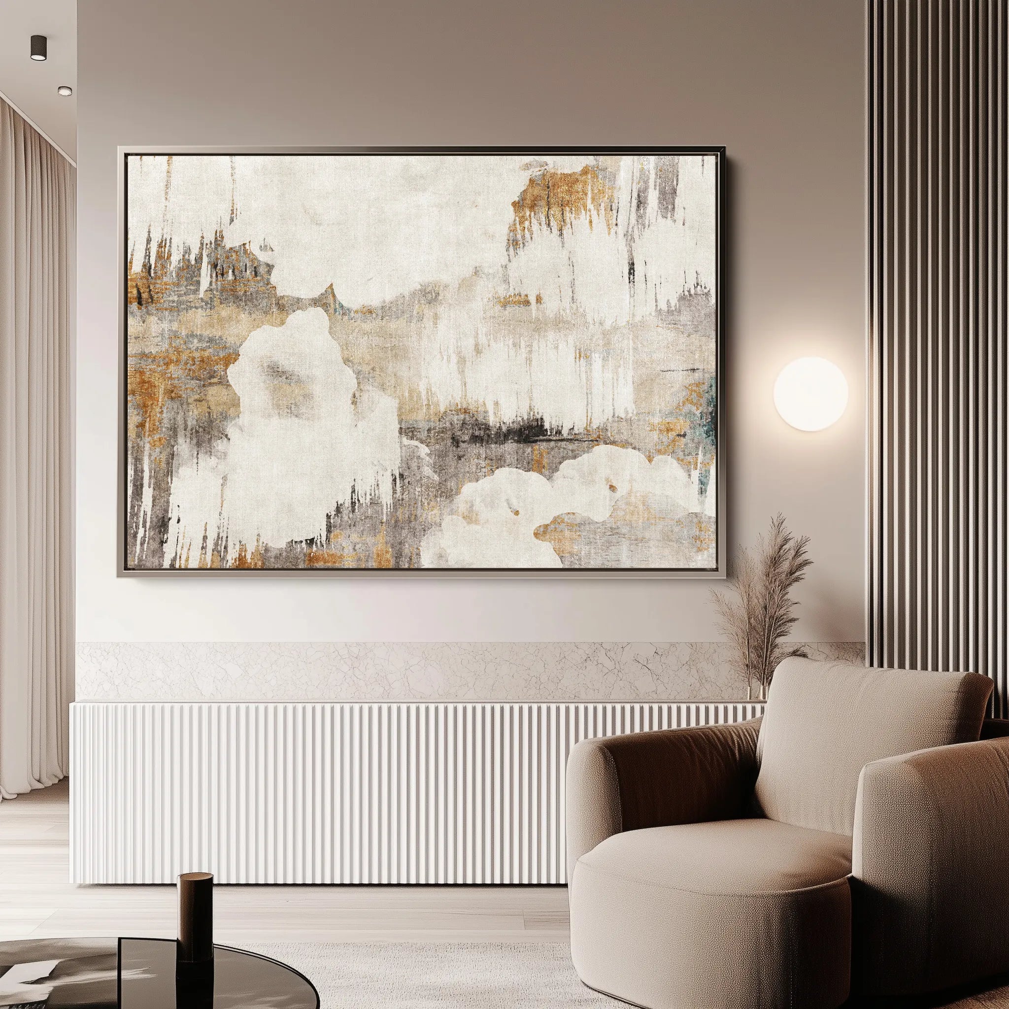 Abstract 120 Canvas Art 60 x 40 cm / Black