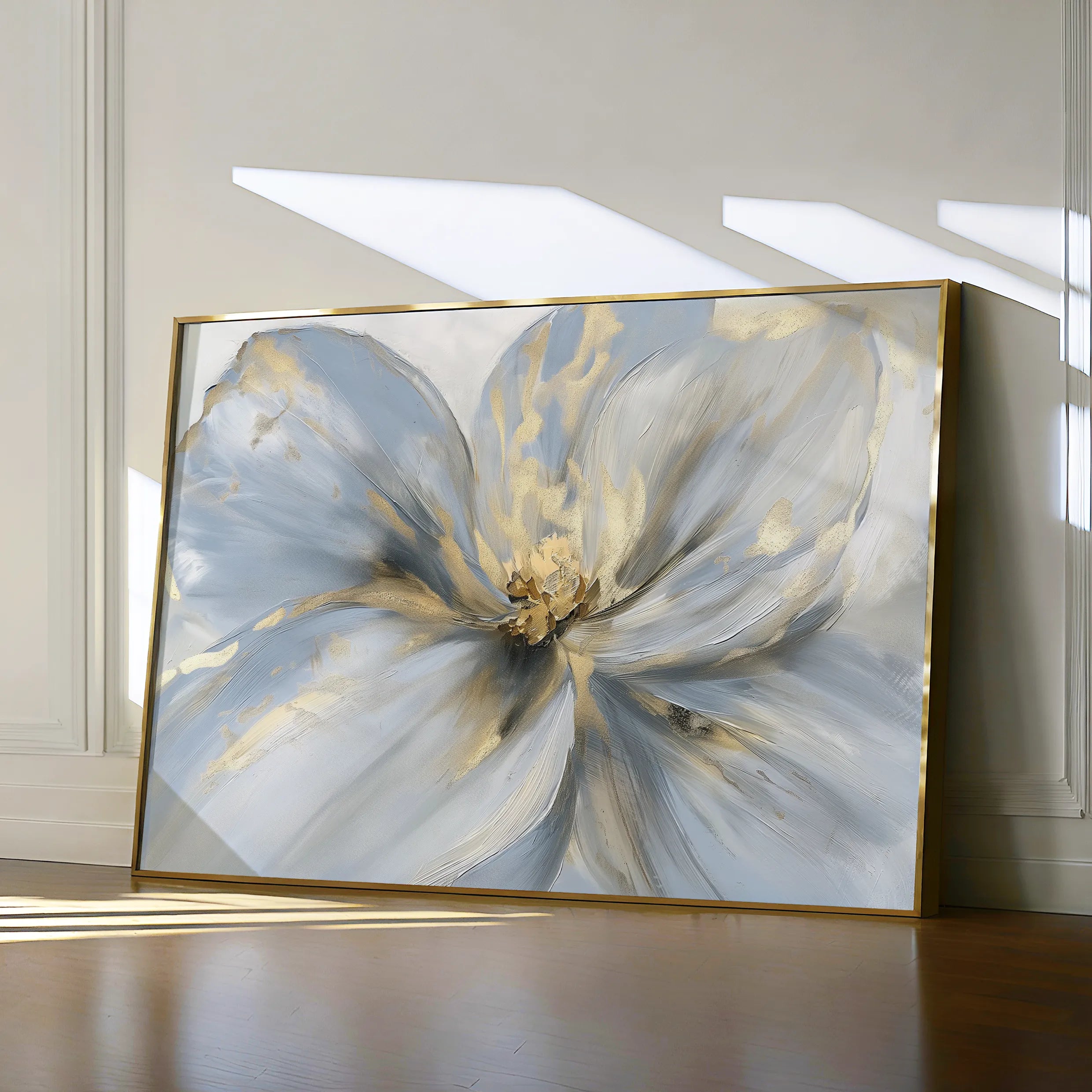 Floral 120 Canvas Art 60 x 40 cm / Black