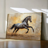 Horses 120 Canvas Art 60 x 40 cm / Black