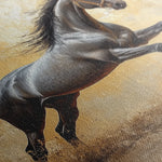 Horses 120 Canvas Art 60 x 40 cm / Black