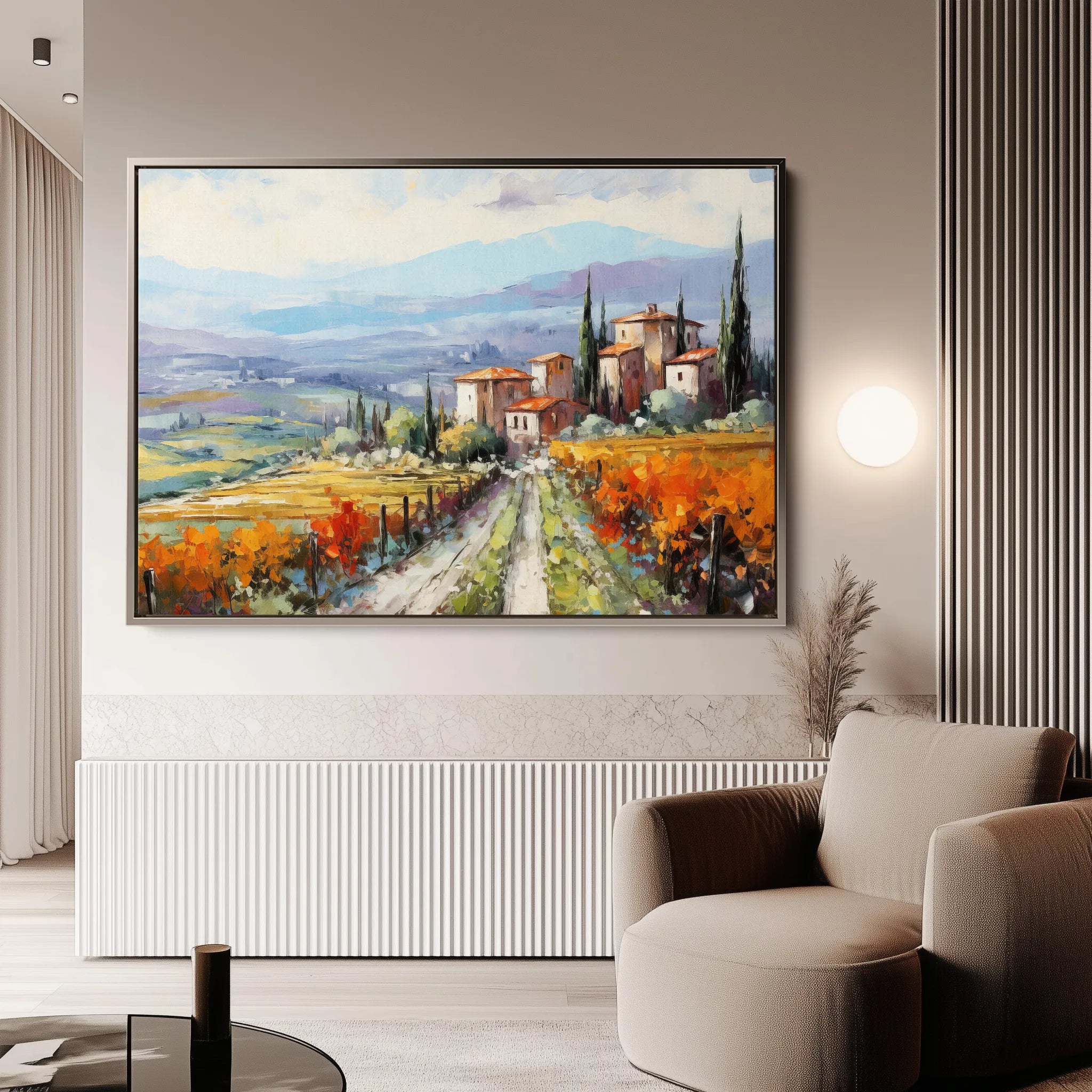Landscape 120 Canvas Art 60 x 40 cm / Black