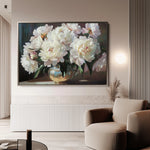 Floral 1200 Canvas Art 60 x 40 cm / Black
