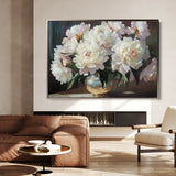 Floral 1200 Canvas Art 60 x 40 cm / Black