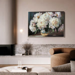 Floral 1200 Canvas Art 60 x 40 cm / Black