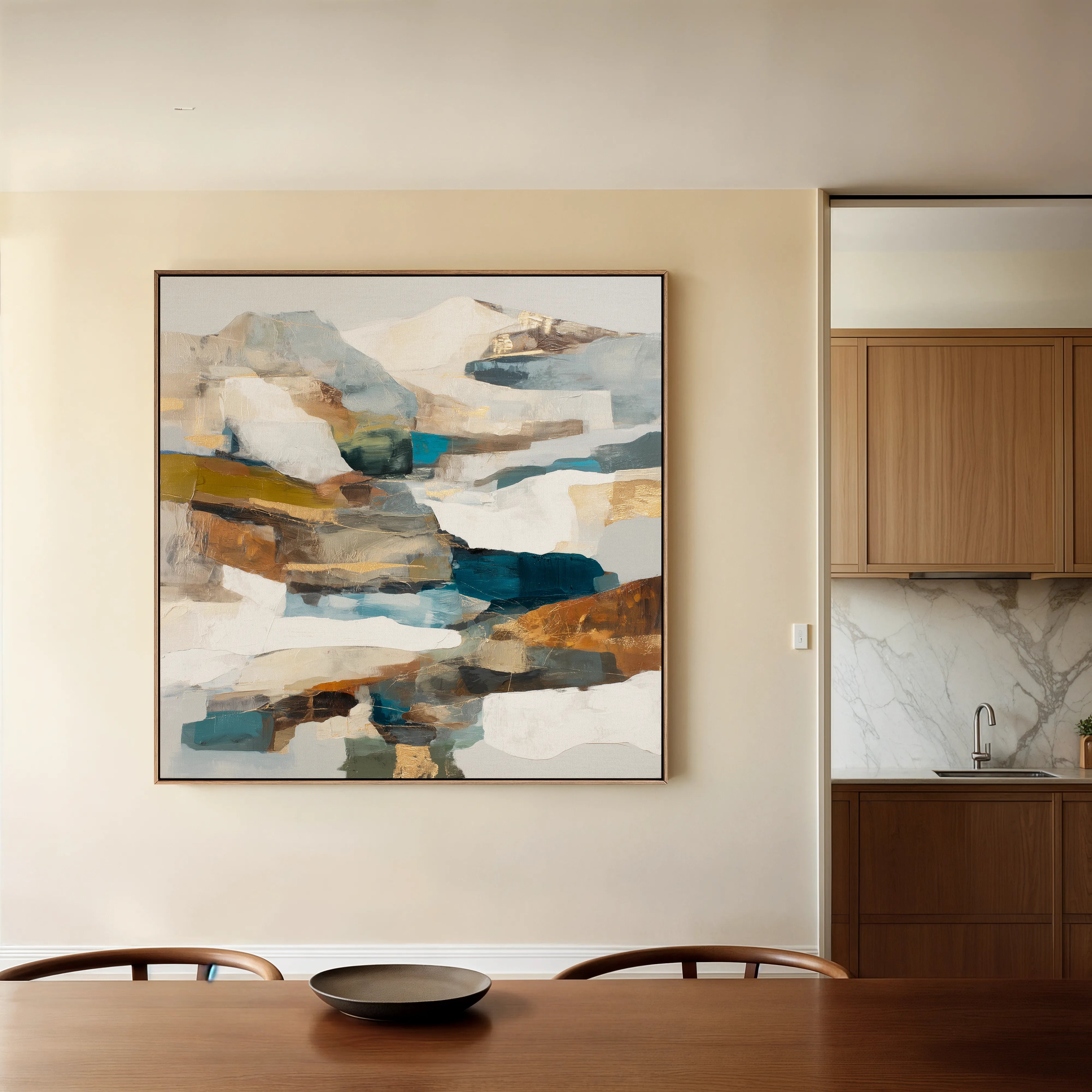 Abstract 1201 Canvas Art 60 x 60 cm / Black