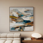 Abstract 1201 Canvas Art 60 x 60 cm / Black