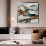 Abstract 1201 Canvas Art 60 x 60 cm / Black