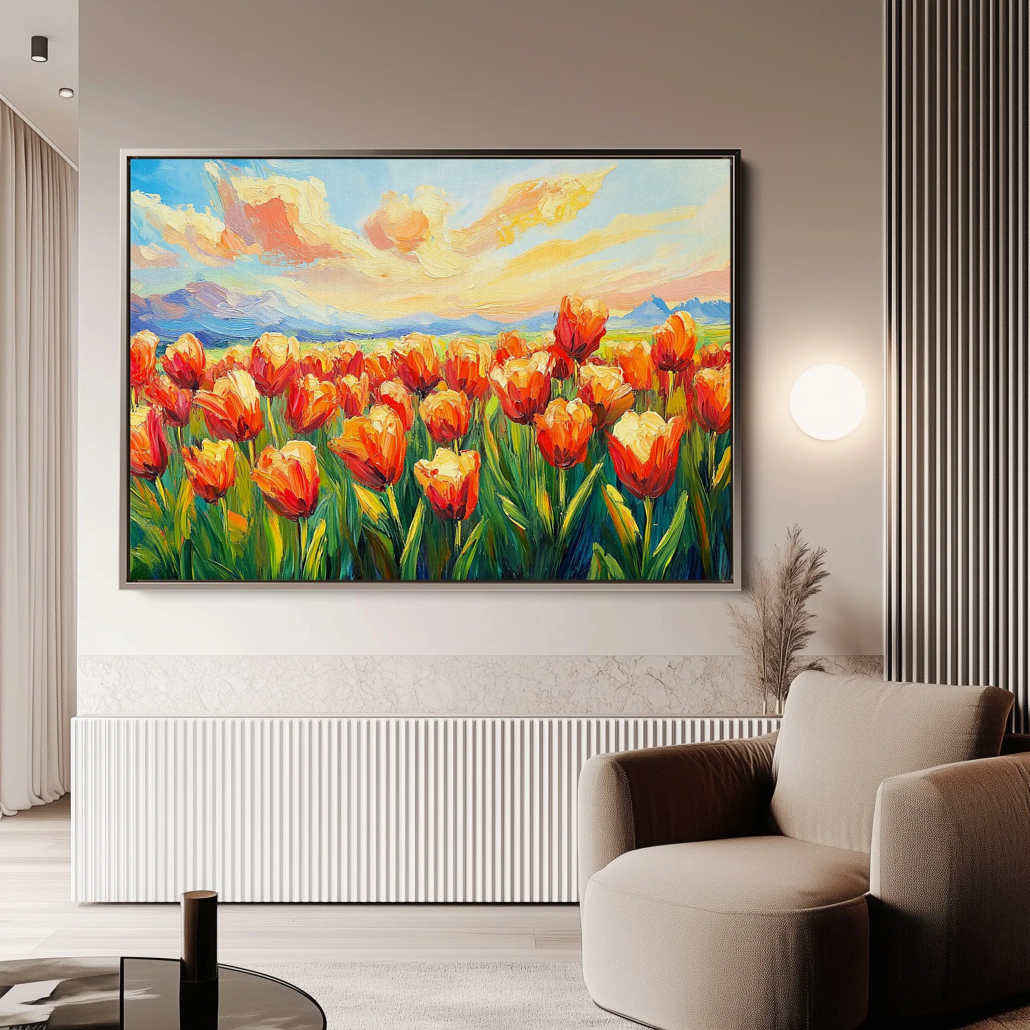 Floral 1201 Canvas Art 60 x 40 cm / Black