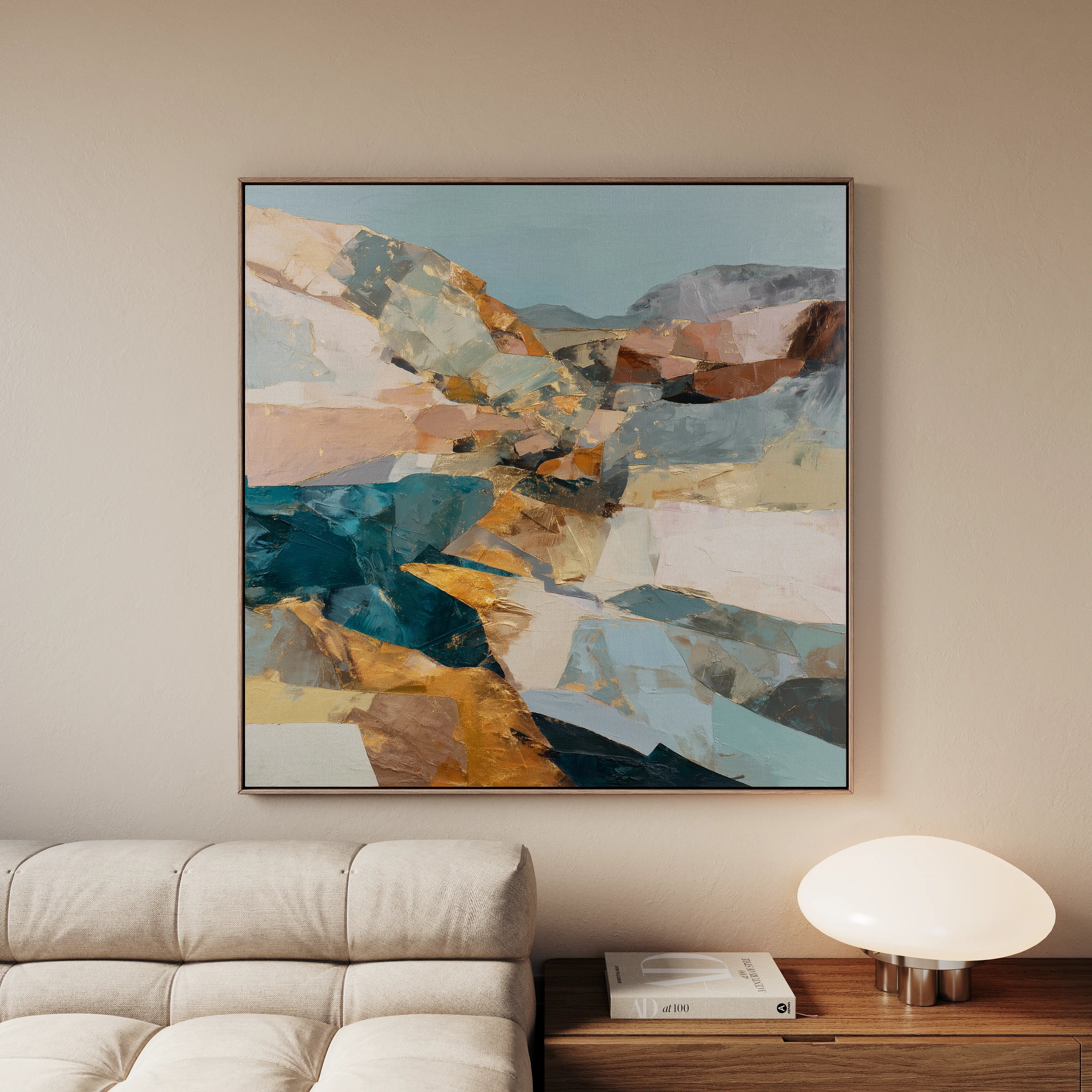 Abstract 1202 Canvas Art 60 x 60 cm / Black