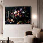 Floral 1202 Canvas Art 60 x 40 cm / Black