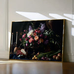 Floral 1202 Canvas Art 60 x 40 cm / Black