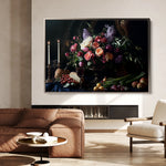 Floral 1202 Canvas Art 60 x 40 cm / Black