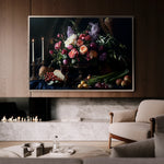 Floral 1202 Canvas Art 60 x 40 cm / Black