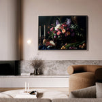 Floral 1202 Canvas Art 60 x 40 cm / Black