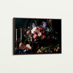 Floral 1202 Canvas Art 60 x 40 cm / Black