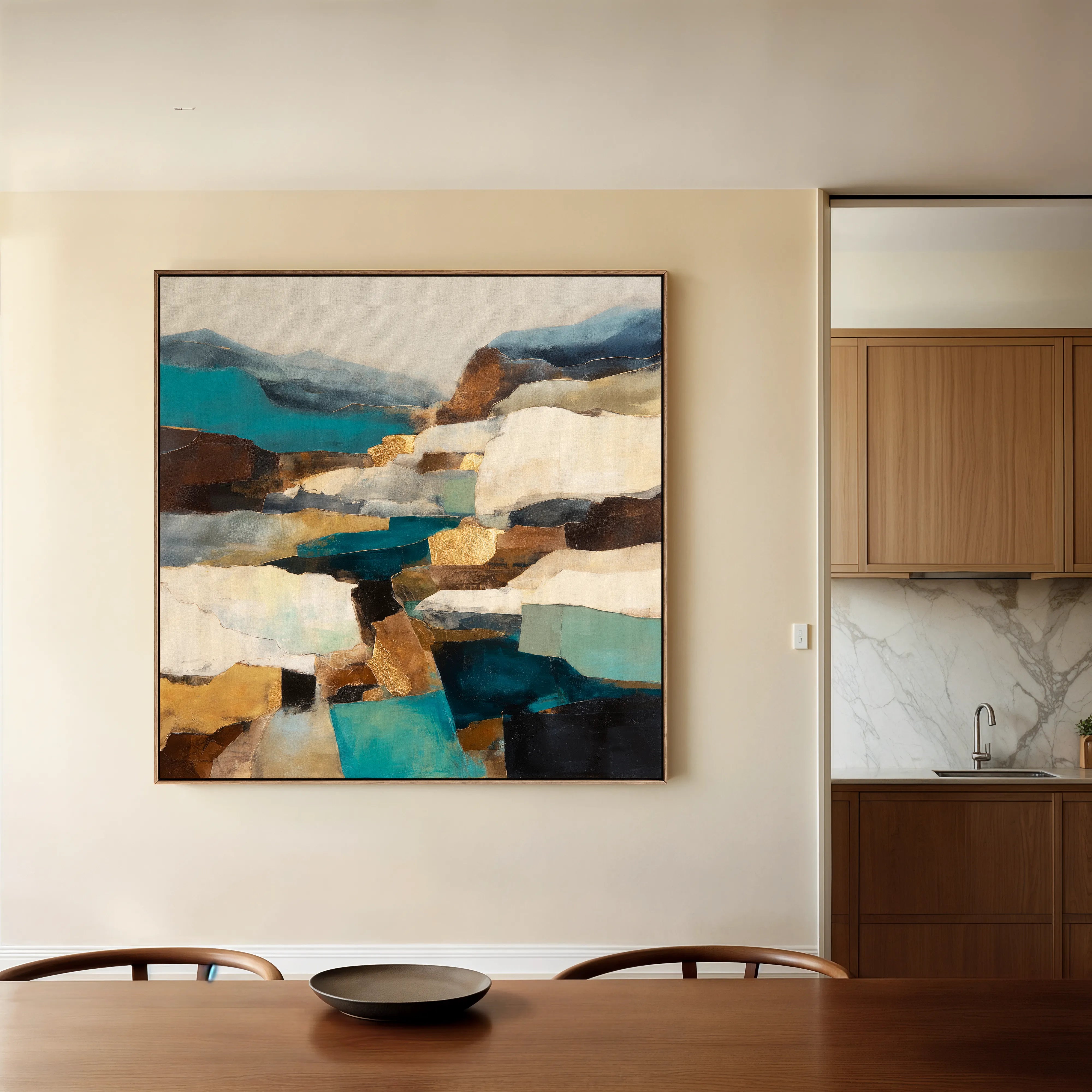 Abstract 1203 Canvas Art 60 x 60 cm / Black
