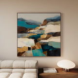 Abstract 1203 Canvas Art 60 x 60 cm / Black