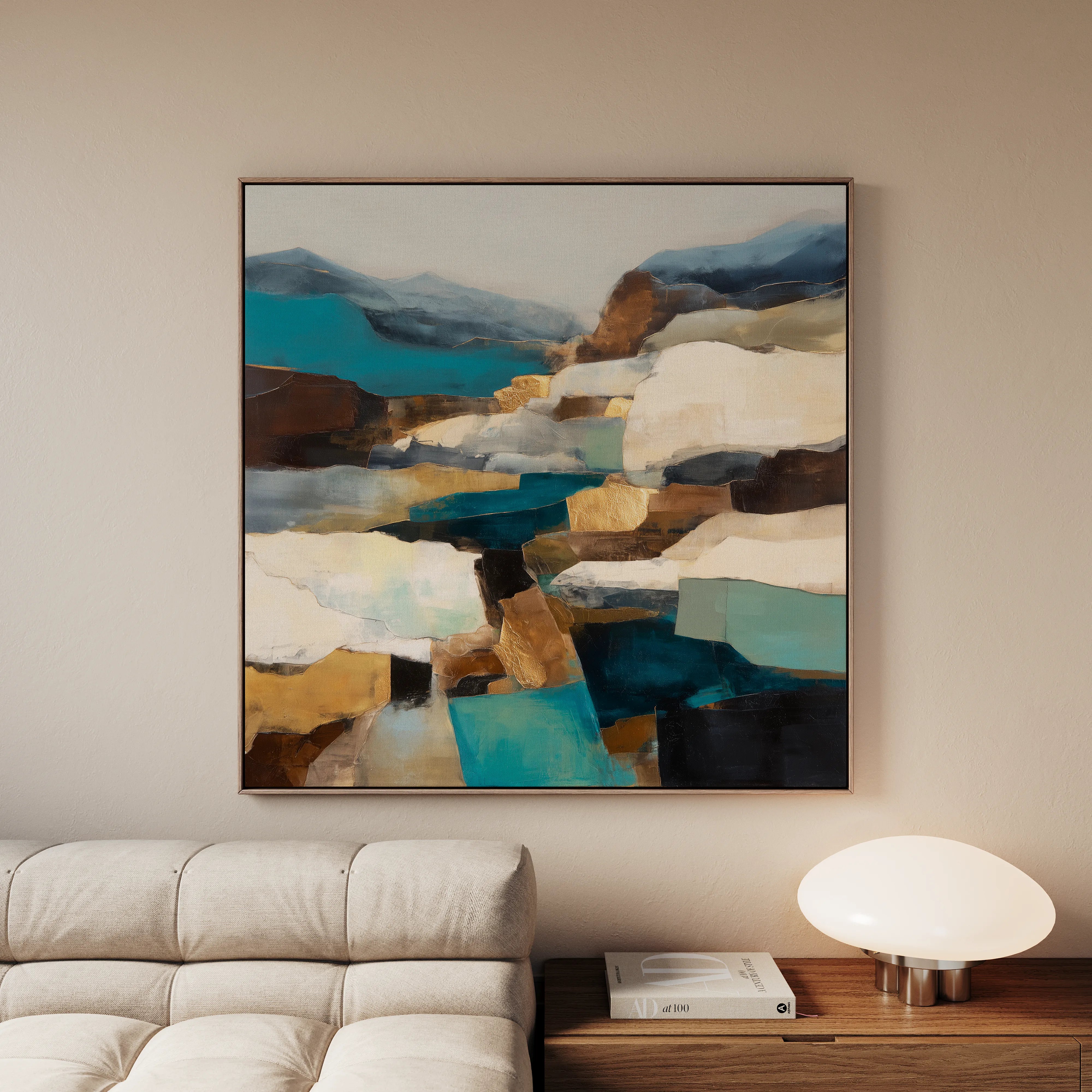 Abstract 1203 Canvas Art 60 x 60 cm / Black