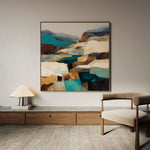 Abstract 1203 Canvas Art 60 x 60 cm / Black