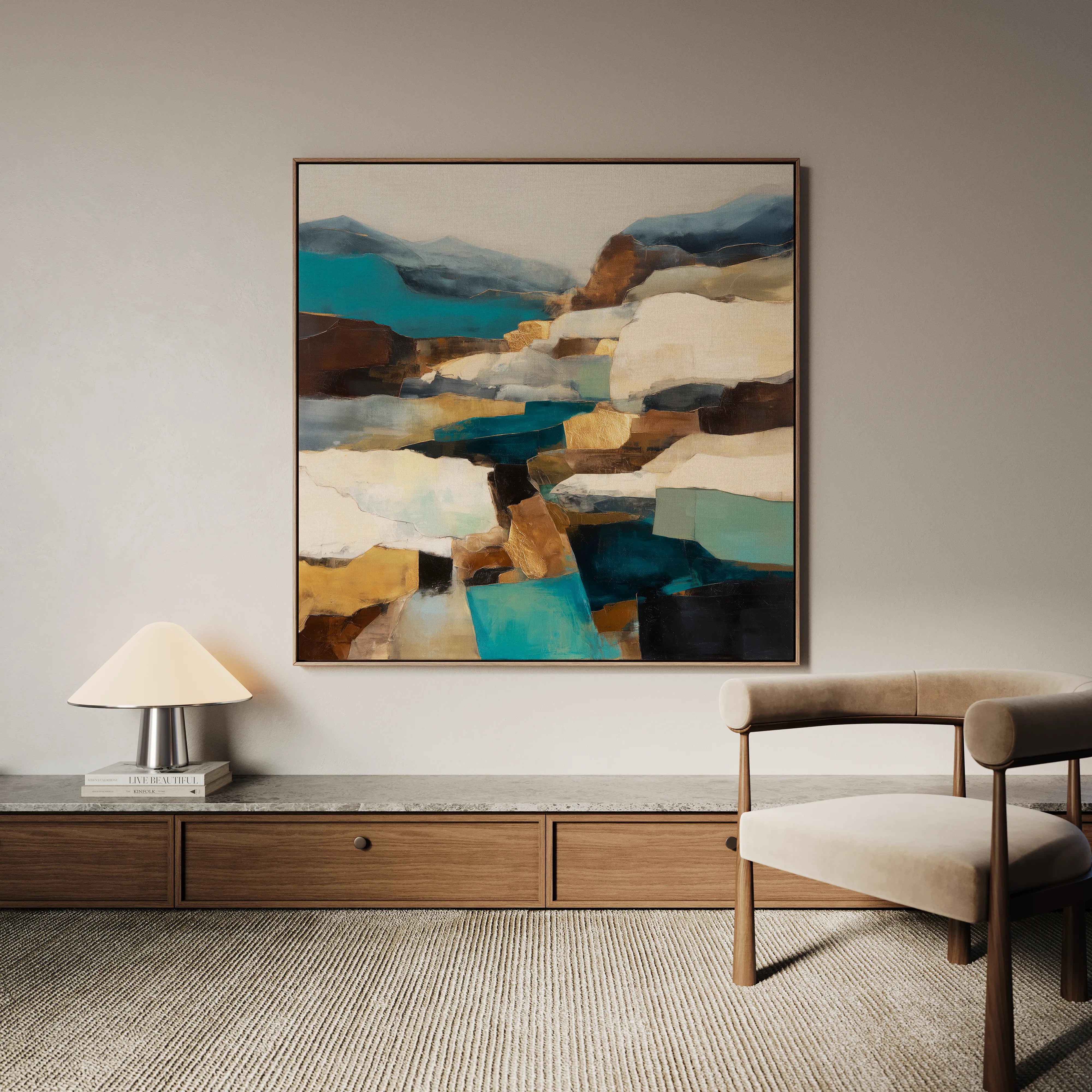 Abstract 1203 Canvas Art 60 x 60 cm / Black