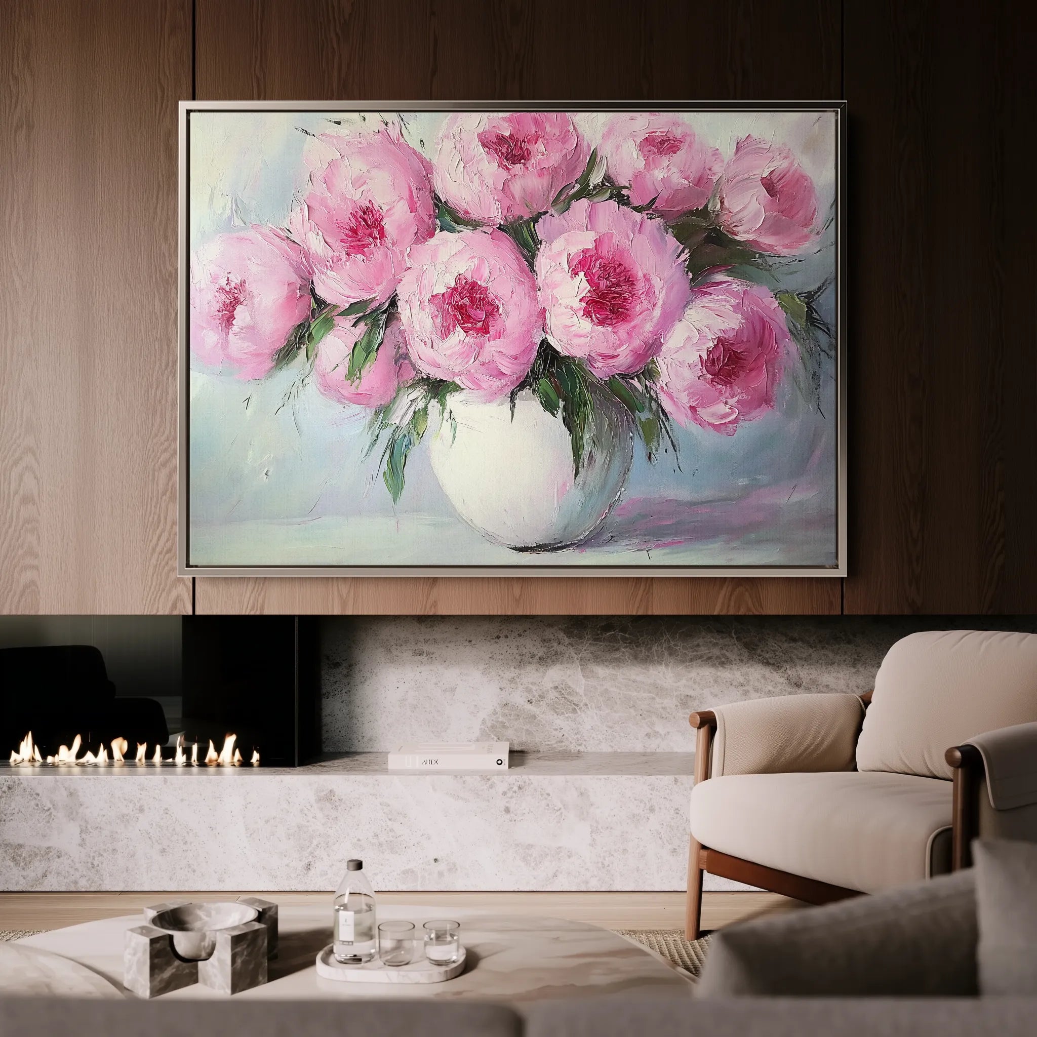 Floral 1203 Canvas Art 60 x 40 cm / Black
