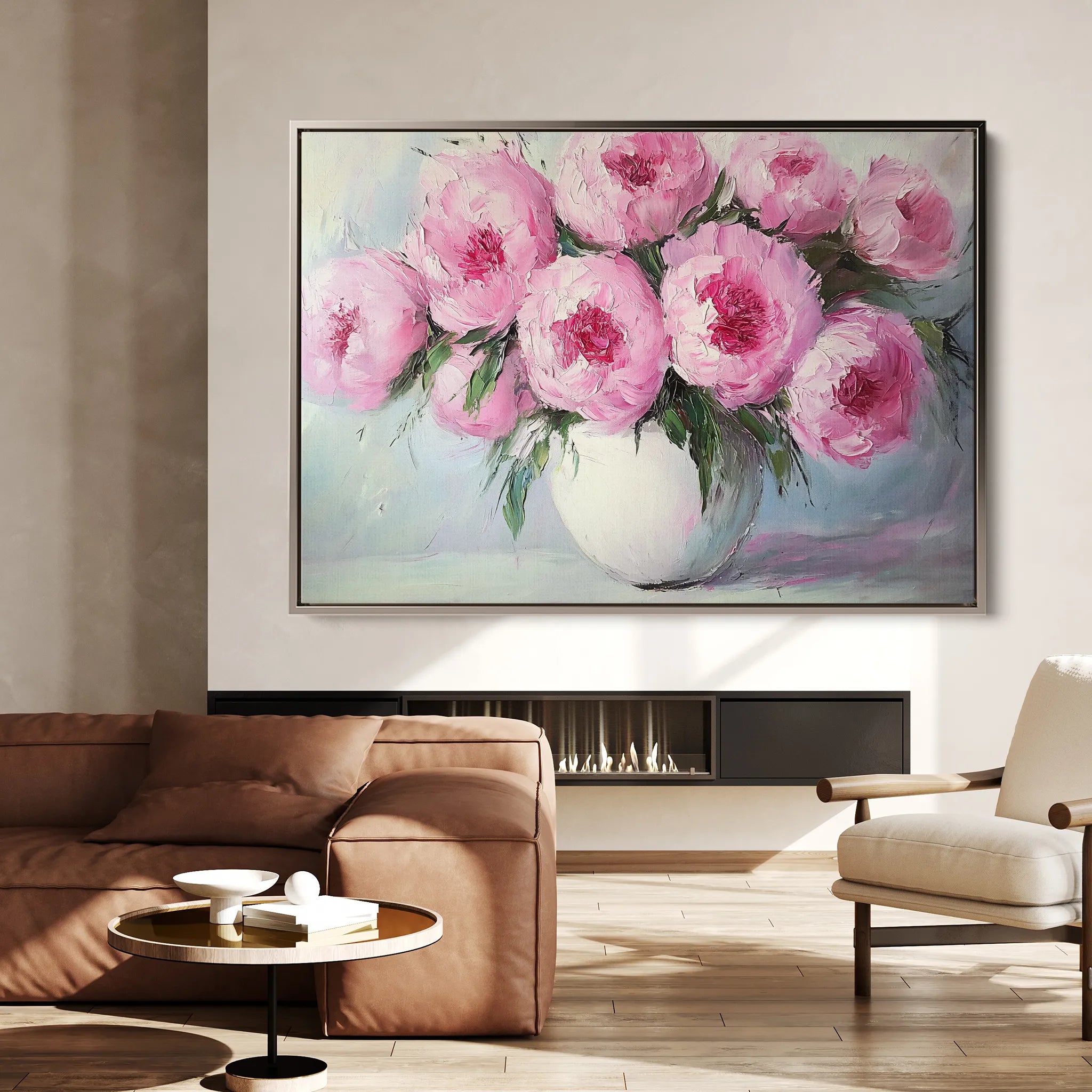 Floral 1203 Canvas Art 60 x 40 cm / Black