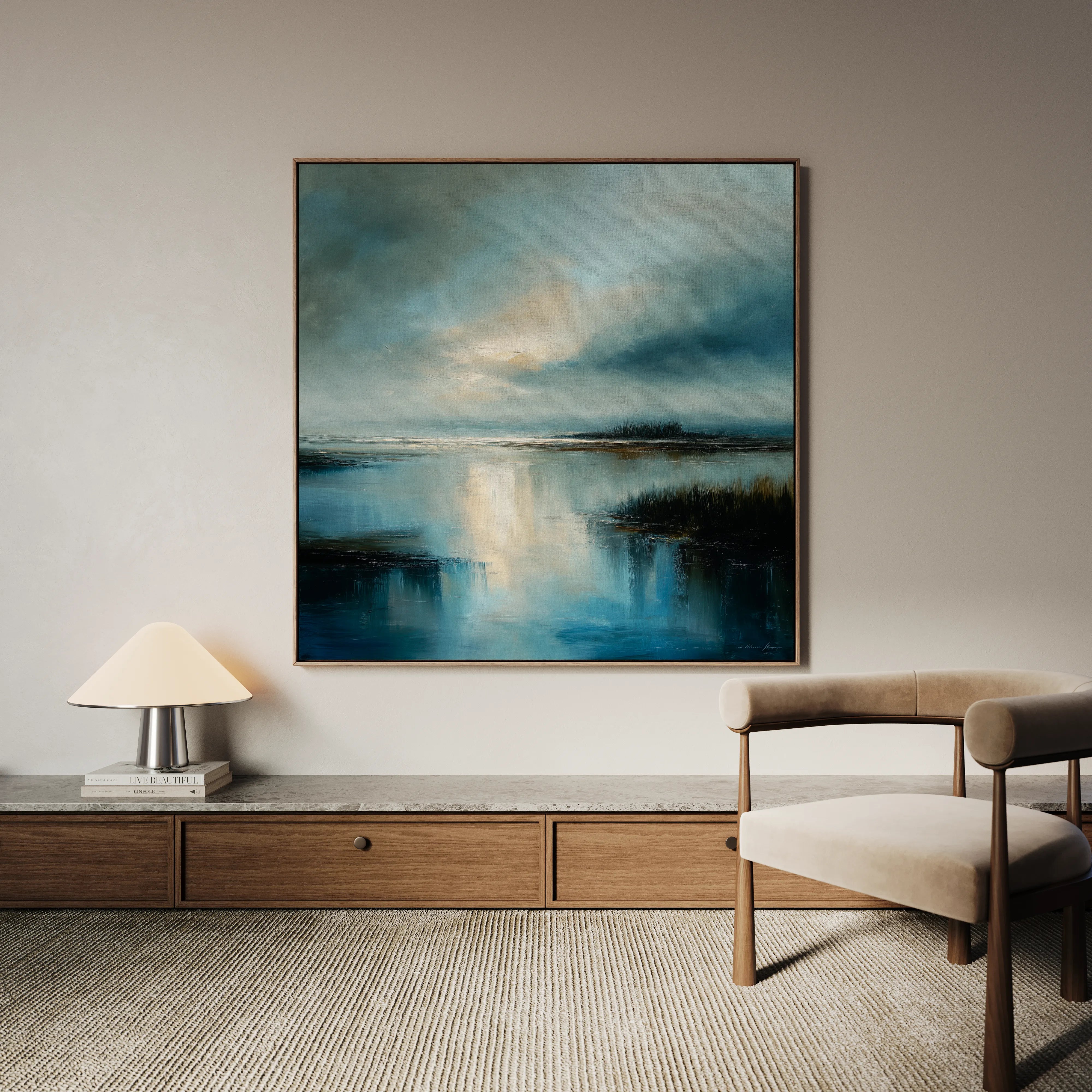Abstract 1204 Canvas Art 60 x 60 cm / Black