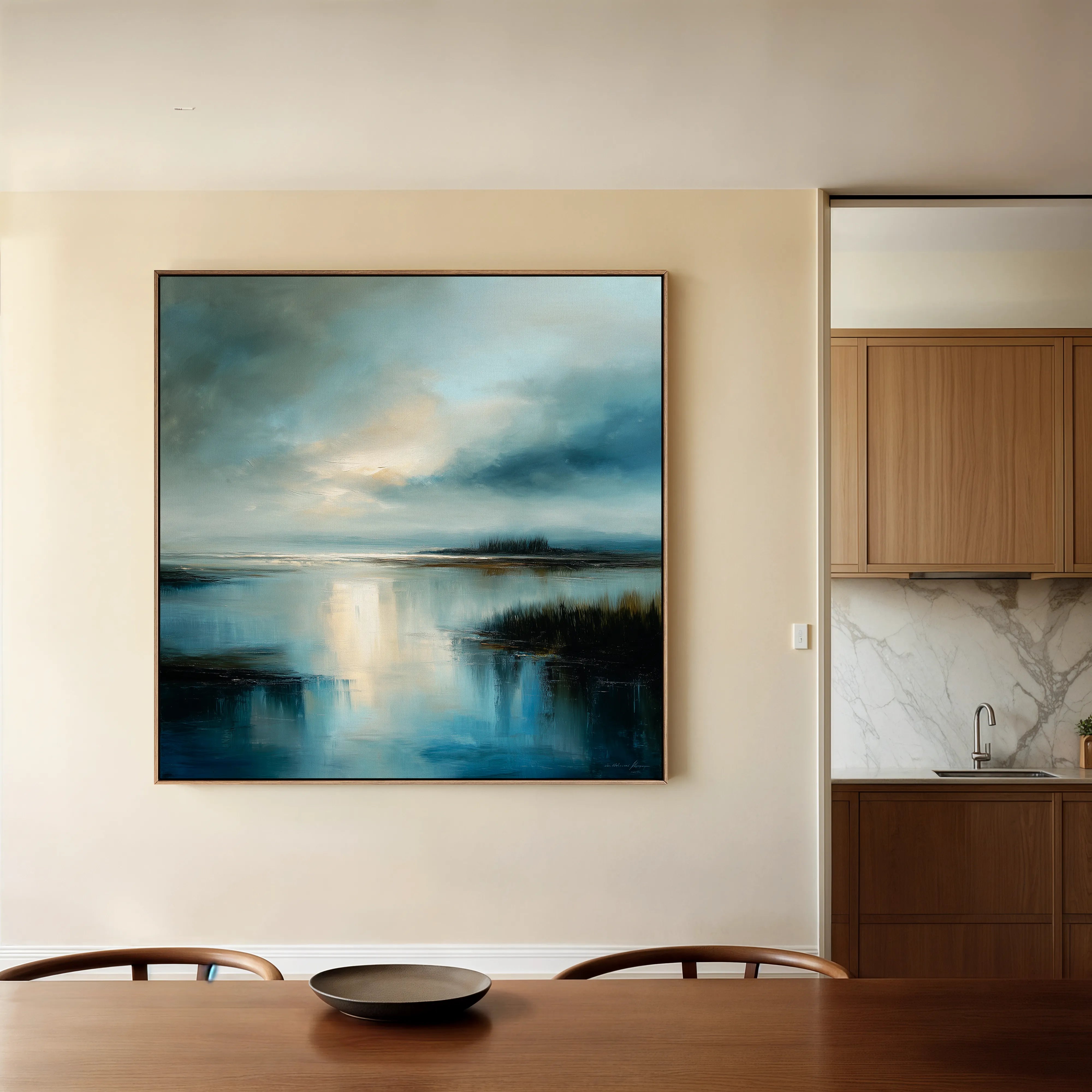 Abstract 1204 Canvas Art 60 x 60 cm / Black
