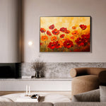 Floral 1204 Canvas Art 60 x 40 cm / Black