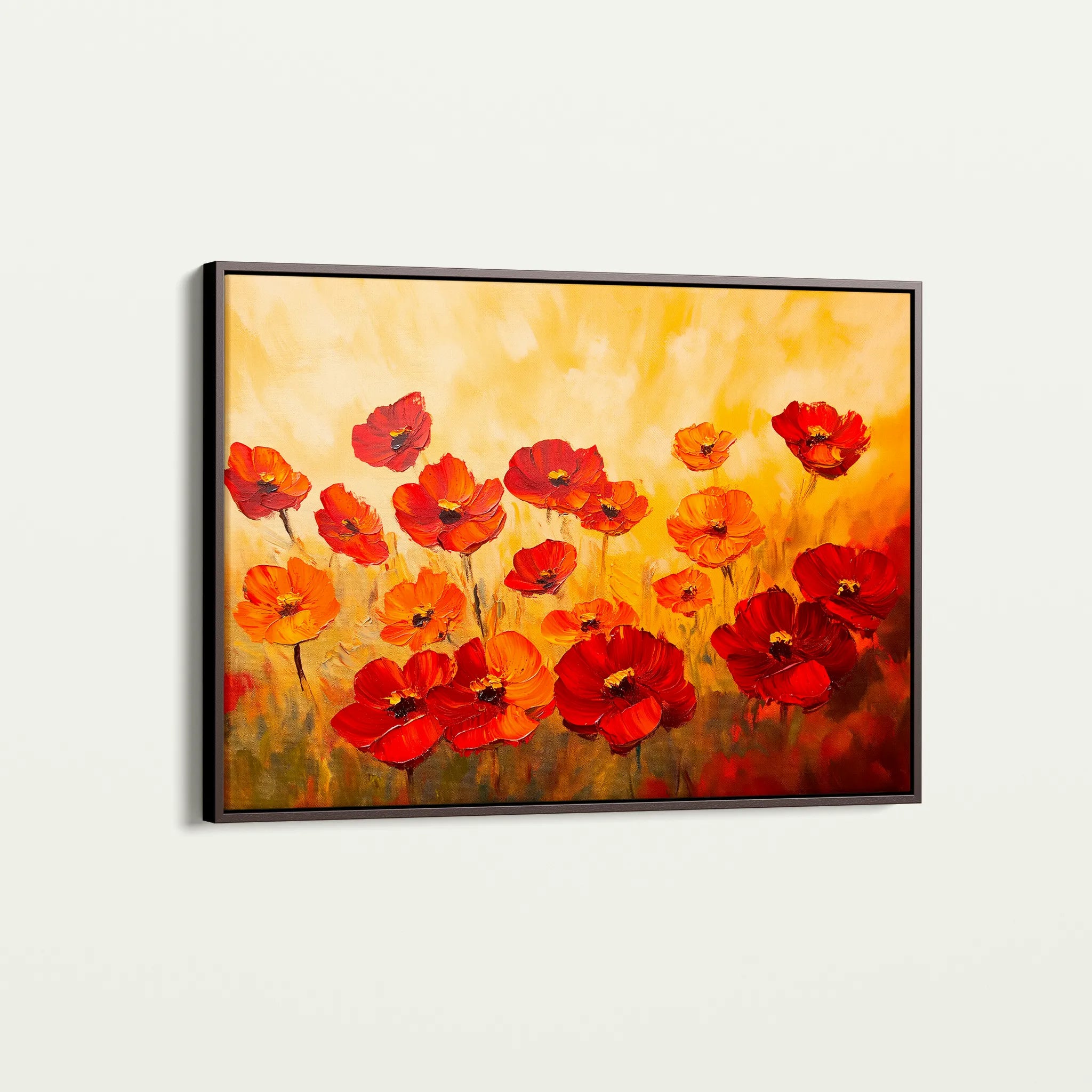 Floral 1204 Canvas Art 60 x 40 cm / Black