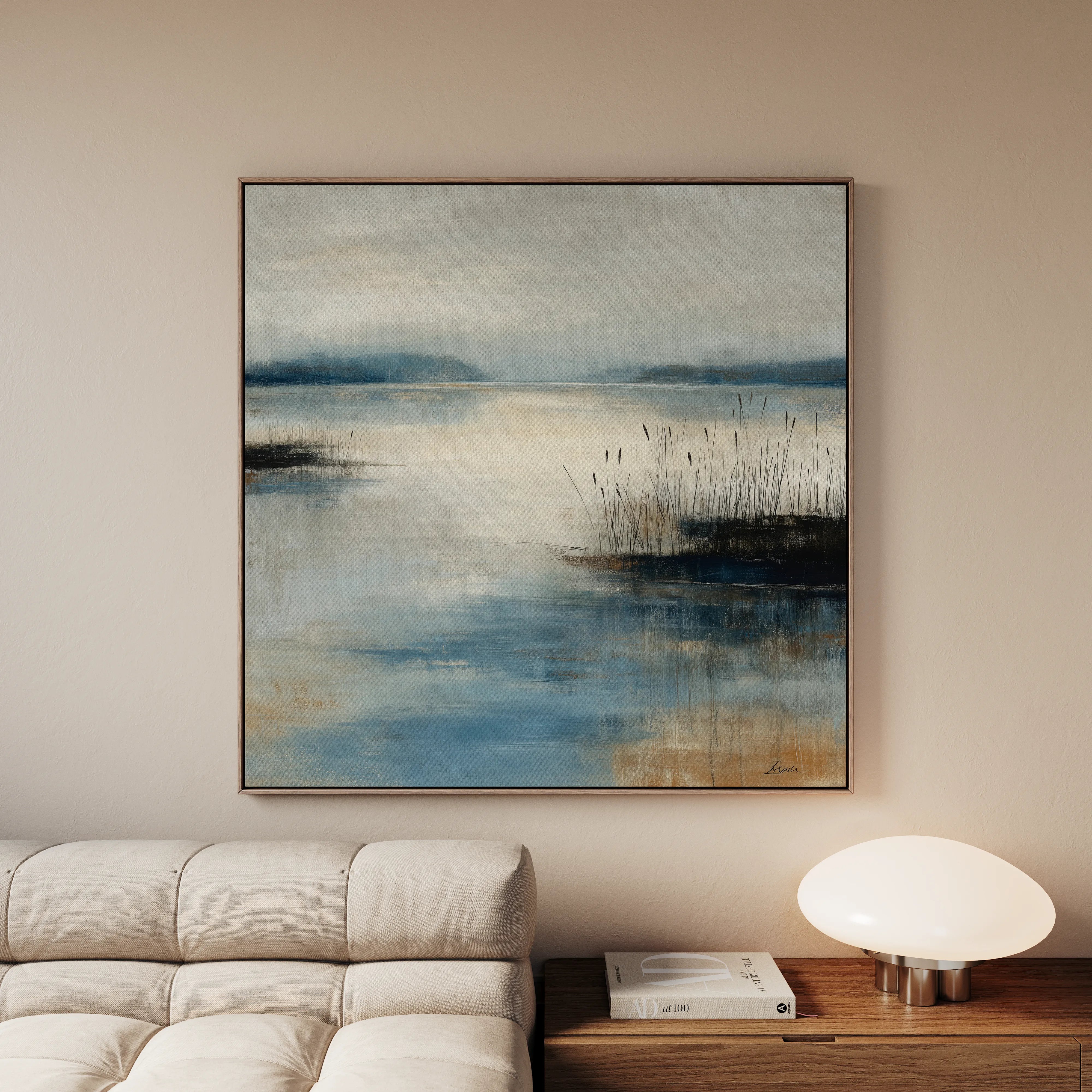 Abstract 1205 Canvas Art 60 x 60 cm / Black
