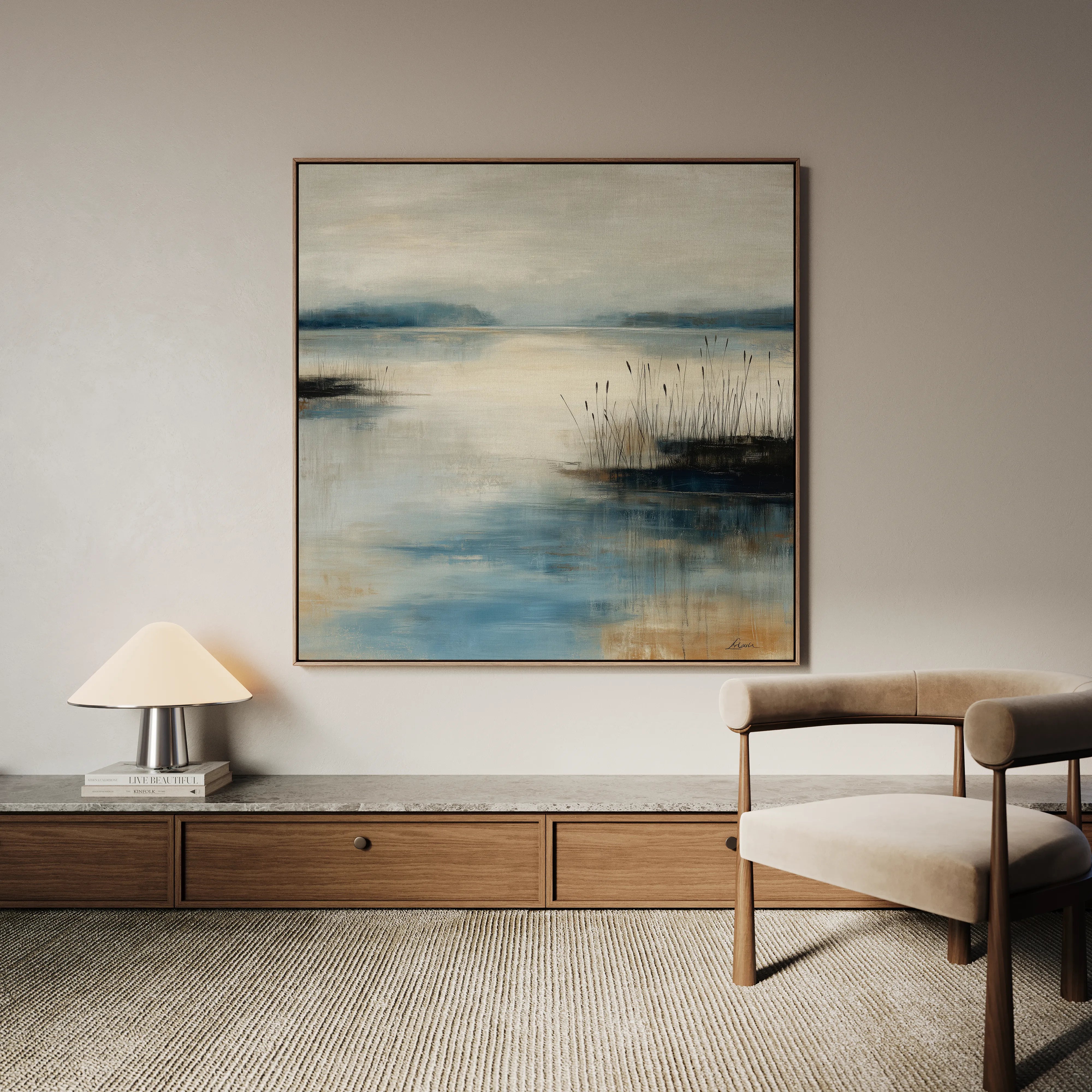 Abstract 1205 Canvas Art 60 x 60 cm / Black