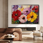 Floral 1205 Canvas Art 60 x 40 cm / Black