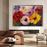 Floral 1205 Canvas Art 60 x 40 cm / Black